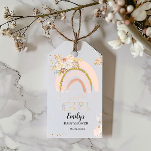 Boho Rainbow Pampas Grass Danke, Baby Shower Geschenkanhänger
