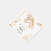 Boho Rainbow Pampas Grass Danke, Baby Shower Serviette (Ecke)