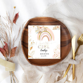 Boho Rainbow Pampas Grass Danke, Baby Shower Serviette