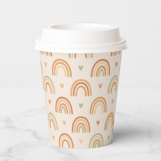 Boho Rainbow Paper Cup Pappbecher (Rückseite)