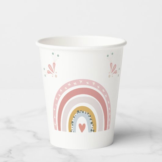 Boho Rainbow Party Cups Pappbecher (Rückseite)