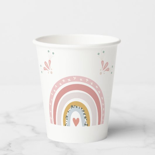 Boho Rainbow Party Cups Pappbecher (Vorderseite)