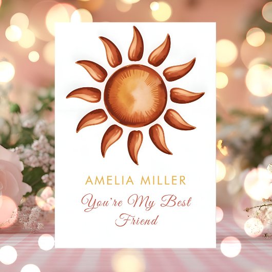 Boho Rainbow Party Karte