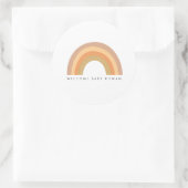 Boho Rainbow Party oder Babydusche Gefälligkeitsau Runder Aufkleber (Tasche)