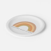 Boho Rainbow Party oder Babyduschplatte Pappteller (Schrägansicht)