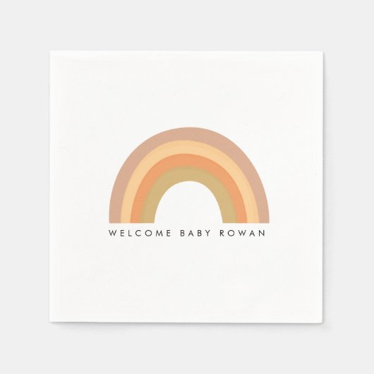 Boho Rainbow Party oder Babyduschplatte Serviette (Vorderseite)
