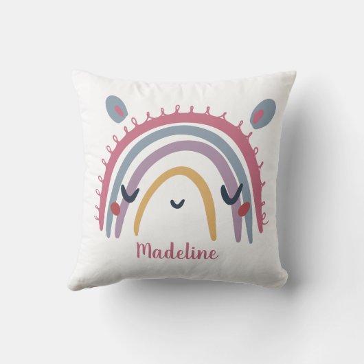 Boho Rainbow Pastel Kissen (Rückseite)