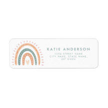Boho Rainbow Pastel Rücksendeadresse