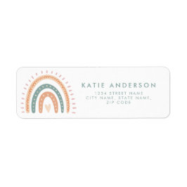 Boho Rainbow Pastel Rücksendeadresse