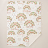 Boho Rainbow Pattern Auto Arrange Individuelle Nam Sherpadecke (Vorderseite)