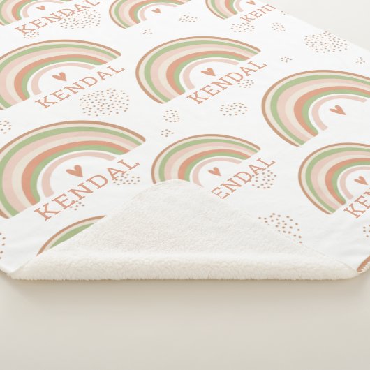 Boho Rainbow Pattern Auto Arrange Individuelle Nam Sherpadecke (3/4)