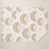 Boho Rainbow Pattern Auto Arrange Individuelle Nam Sherpadecke (Vorderseite (Horizontal))