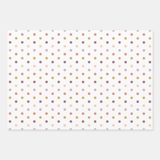 Boho Rainbow Peach Lila Baby Dusche Geschenkpapier Set (Vorderseite 3)