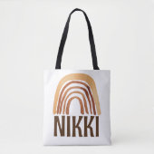 BOHO RAINBOW PERSONALISIERT ADD NAME TASCHE (Vorderseite)