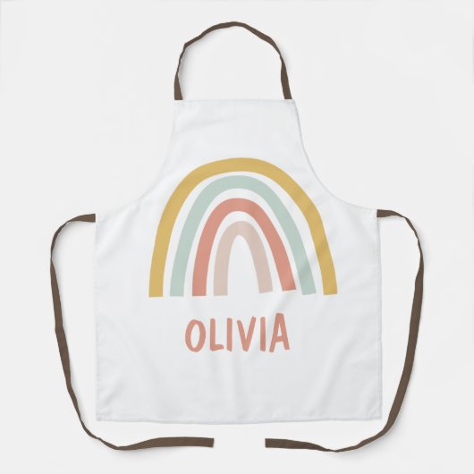 Boho Rainbow Personalisiert Schürze (Vorderseite)
