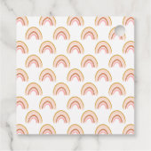 Boho Rainbow Pink Baby Dusche Danke Geschenkanhänger (Rückseite)