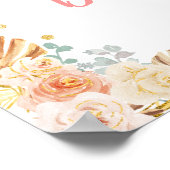 Boho Rainbow Pink Baby Dusche Willkommen Poster (Ecke)