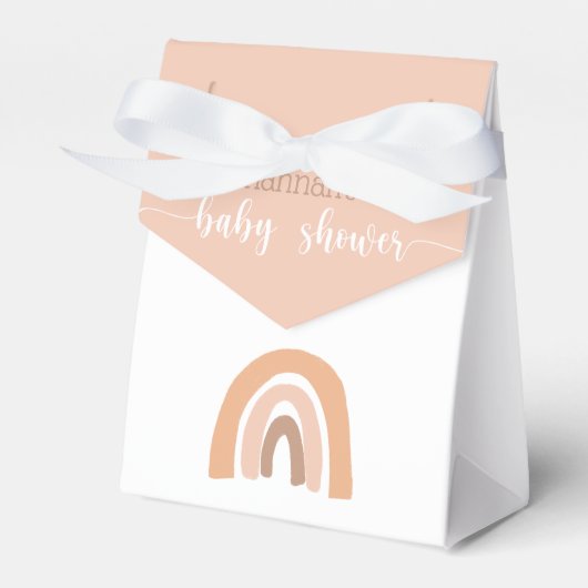 Boho Rainbow Pink Baby Girl Dusche Vielen Dank Geschenkschachtel (Vorderseite)