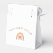 Boho Rainbow Pink Baby Girl Dusche Vielen Dank Geschenkschachtel (Rückseite)