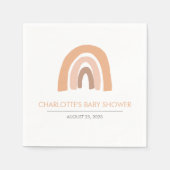 Boho Rainbow Pink Brown Serviette (Vorderseite)