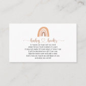 Boho Rainbow Pink Buchen Anfrage Kinderduschkarte Visitenkarte (Vorderseite)