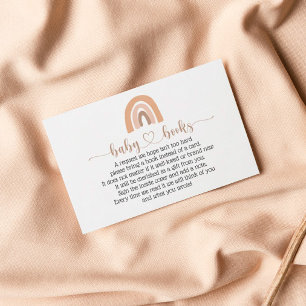 Boho Rainbow Pink Buchen Anfrage Kinderduschkarte Visitenkarte