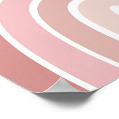 Boho Rainbow Pink Girls Room Poster (Ecke)