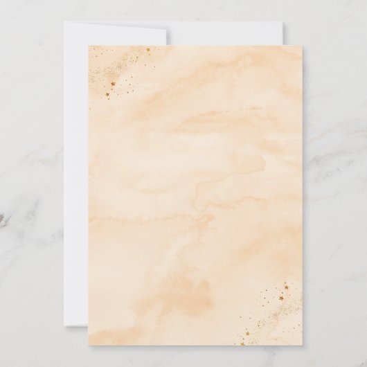 Boho Rainbow Pink Gold Geburtstag Einladung (Rückseite)