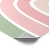 Boho Rainbow Pink & Green Girls Room Poster (Ecke)