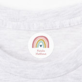 Boho Rainbow Pink Navy Name Eisen auf Bekleidung Etiketten (Befestigt)