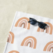 Boho Rainbow Pink Pastell Personalisierte Kinder Strandtuch (Beispiel)