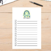 Boho Rainbow Preschool Lehrer grün blau Post-it Klebezettel