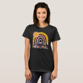 Boho Rainbow Principal Squad erster Schultag T-Shirt (Vorne ganz)