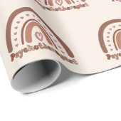 Boho Rainbow Psychotherapeut Geschenkpapier (Rolleneckpunkt)