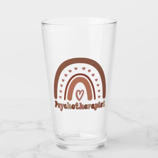 Boho Rainbow Psychotherapeut Glas (Vorderseite)