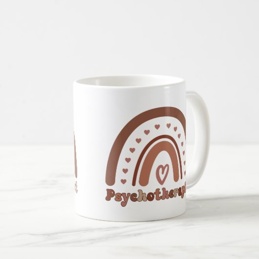 Boho Rainbow Psychotherapeut Kaffeetasse (VorderseiteRechts)