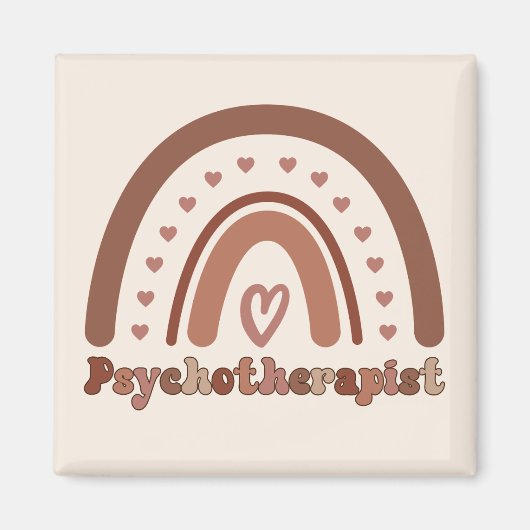 Boho Rainbow Psychotherapeut Magnet (Vorne)