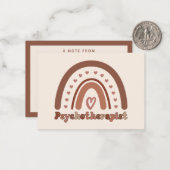 Boho Rainbow Psychotherapeut Mitteilungskarte (Vorderseite/Rückseite Beispiel)