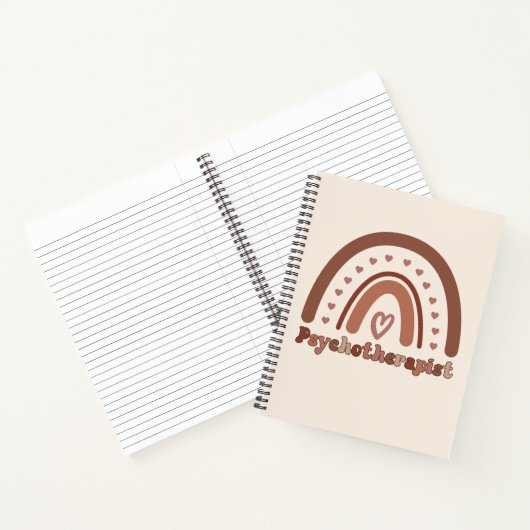 Boho Rainbow Psychotherapeut Notizblock (Innenseite)