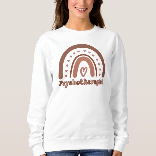 Boho Rainbow Psychotherapeut Sweatshirt (Vorderseite)