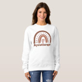 Boho Rainbow Psychotherapeut Sweatshirt (Vorne ganz)