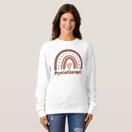Boho Rainbow Psychotherapeut Sweatshirt (Vorne ganz)