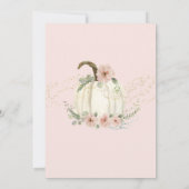 Boho Rainbow Pumpkin Pink Floral Gold Sparkle Girl Einladung (Rückseite)