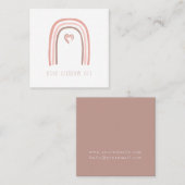 Boho Rainbow Quadratische Visitenkarte (Vorne/Hinten)