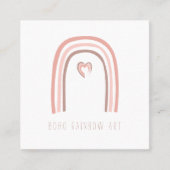 Boho Rainbow Quadratische Visitenkarte (Vorderseite)