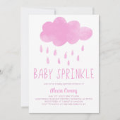 Boho Rainbow Rain Cloud Pink Baby Showküche Einladung (Vorderseite)