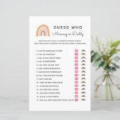 Boho Rainbow rät, wer Mama- oder Daddy-Game-Karten (Stehend Vorderseite)