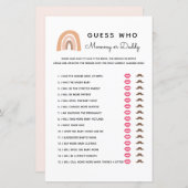 Boho Rainbow rät, wer Mama- oder Daddy-Game-Karten (Vorne/Hinten)