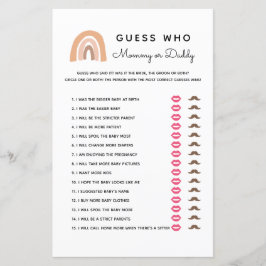 Boho Rainbow rät, wer Mama- oder Daddy-Game-Karten