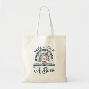 Boho Rainbow Reading Es ist in einem Buch Tragetasche